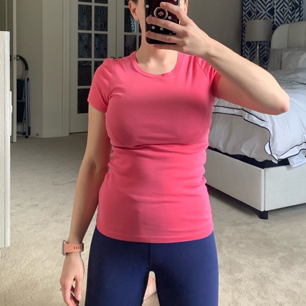 J Crew pink perfect fit tee Small